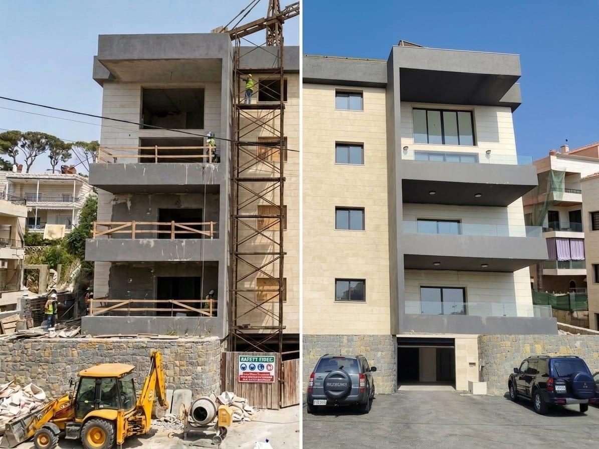 Qalaa project during and after construction